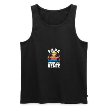 Vacation Vacationer Father Dad - Men's Premium Organic Tank Top - black - Front - Michal (187cm)