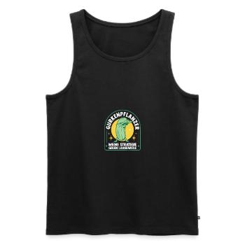 Gardener Cucumber Farmer Garden - Men's Premium Organic Tank Top - black - Front - Michal (187cm)
