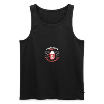 Santa Claus Christmas Party Christmas Mulled Wine - Men's Premium Organic Tank Top - black - Front - Michal (187cm)
