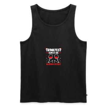 Weihnachtsmann Weihnachtsfest Weihnachten Glühwein - Männer Premium Bio Tank Top - Schwarz - Vorne - Michal (187cm)