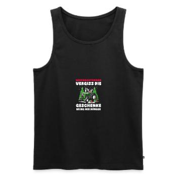 Weihnachtsmann Traktor Weihnachtsfest Bauer Landwi - Männer Premium Bio Tank Top - Schwarz - Vorne - AI Model Male 178 light (178cm)