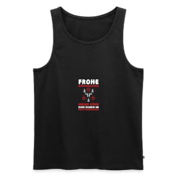 Santa Claus Tractor Christmas Party Farmer Landwi - Men's Premium Organic Tank Top - black - Front - Michal (187cm)