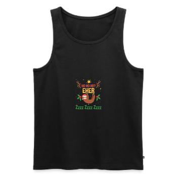 Weihnachtsmann Weihnachtsfest Faultier - Männer Premium Bio Tank Top - Schwarz - Vorne - Michal (187cm)