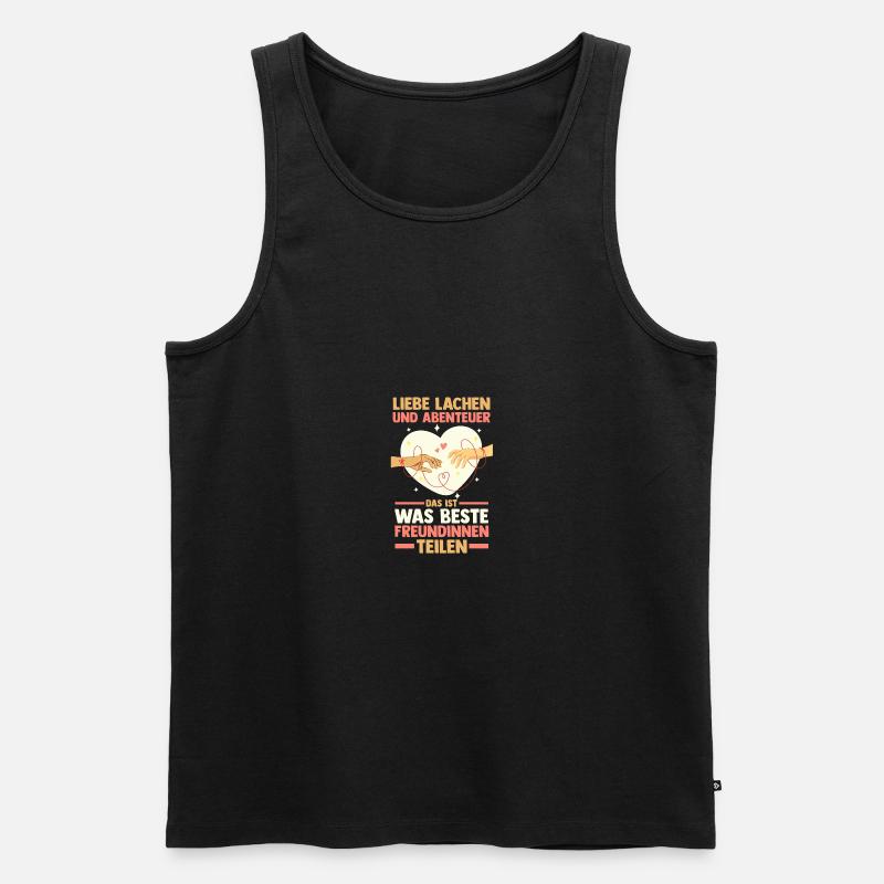 Beste Freundin - Männer Premium Bio Tank Top - Schwarz