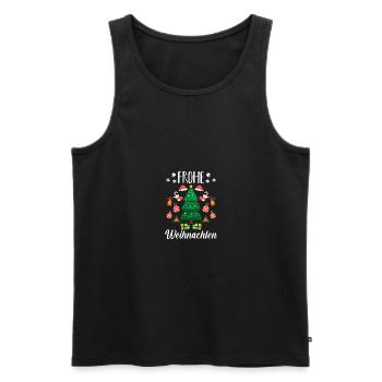 Weihnachtsmann Bescherung Weihnachten - Männer Premium Bio Tank Top - Schwarz - Vorne - Michal (187cm)
