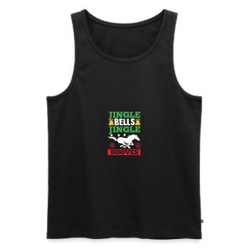 Weihnachtsmann Weihnachten Reiten Reiterin Pferde - Männer Premium Bio Tank Top - Schwarz - Vorne - Michal (187cm)