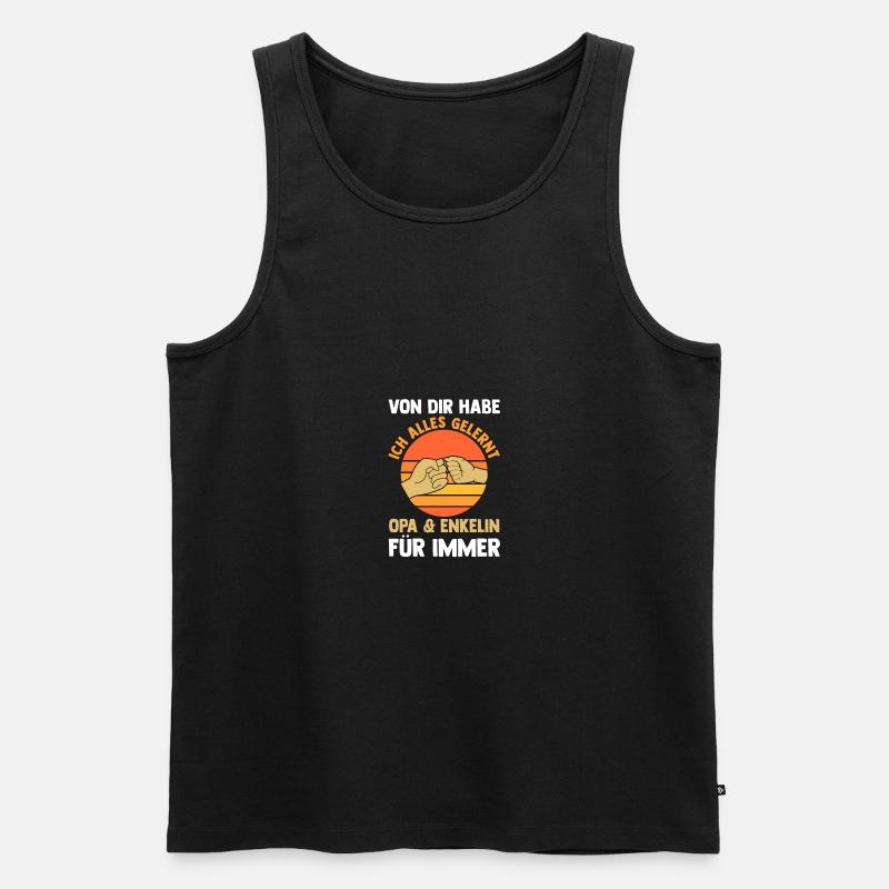 Opa Und Enkel - Männer Premium Bio Tank Top - Schwarz