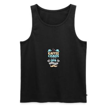 Großvater Kaffee Uropa Urgroßvater Opa - Männer Premium Bio Tank Top - Schwarz - Vorne - Michal (187cm)