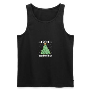 Joyeux Noël Argent Investisseur Arbre de Noël - Débardeur bio Premium Homme - noir - Devant - Michal (187cm)