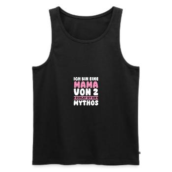 Mama Von 2 Kindern - Männer Premium Bio Tank Top - Schwarz - Vorne - Michal (187cm)
