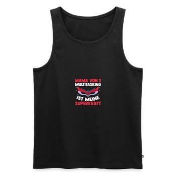 Mama Von 2 Kindern - Männer Premium Bio Tank Top - Schwarz - Vorne - AI Model Male 178 light (178cm)