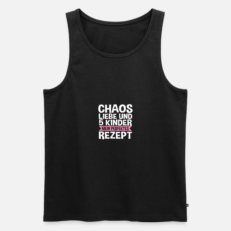 Mama Von 5 Kindern - Männer Premium Bio Tank Top - Schwarz