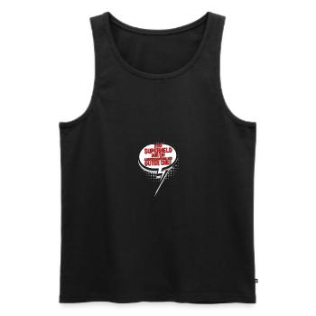 Teamleiter Chef Abschied - Männer Premium Bio Tank Top - Schwarz - Vorne - Michal (187cm)