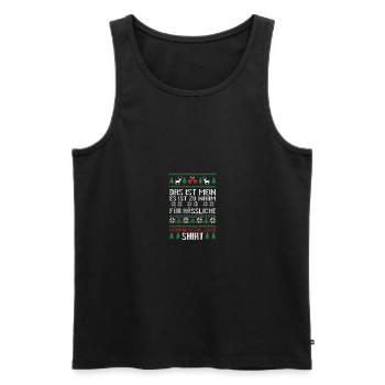 Père Noël Noël laid Noël - Débardeur bio Premium Homme - noir - Devant - AI Model Male 178 light (178cm)