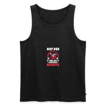 Weihnachtsmann Unartig Weihnachten - Männer Premium Bio Tank Top - Schwarz - Vorne - Michal (187cm)