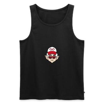Santa Claus Christmas Elf Christmas Elf - Men's Premium Organic Tank Top - black - Front - AI Model Male 178 light (178cm)