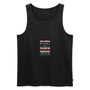 Santa Claus Christmas Ugly Christmas - Men's Premium Organic Tank Top - black - Front - AI Model Male 178 light (178cm)