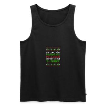 Père Noël Noël laid Noël - Débardeur bio Premium Homme - noir - Devant - AI Model Male 178 light (178cm)