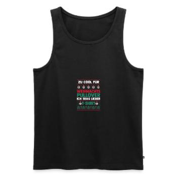 Santa Claus Christmas Ugly Christmas - Men's Premium Organic Tank Top - black - Front - AI Model Male 178 light (178cm)