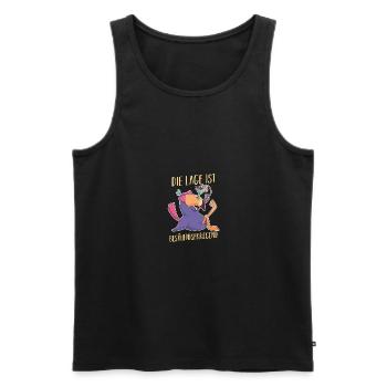Die Lage Ist Besäufniserregend - Männer Premium Bio Tank Top - Schwarz - Vorne - Michal (187cm)