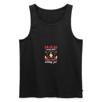 Weihnachtsmann Mittelfinger Weihnachten - Männer Premium Bio Tank Top - Schwarz - Vorne - Michal (187cm)