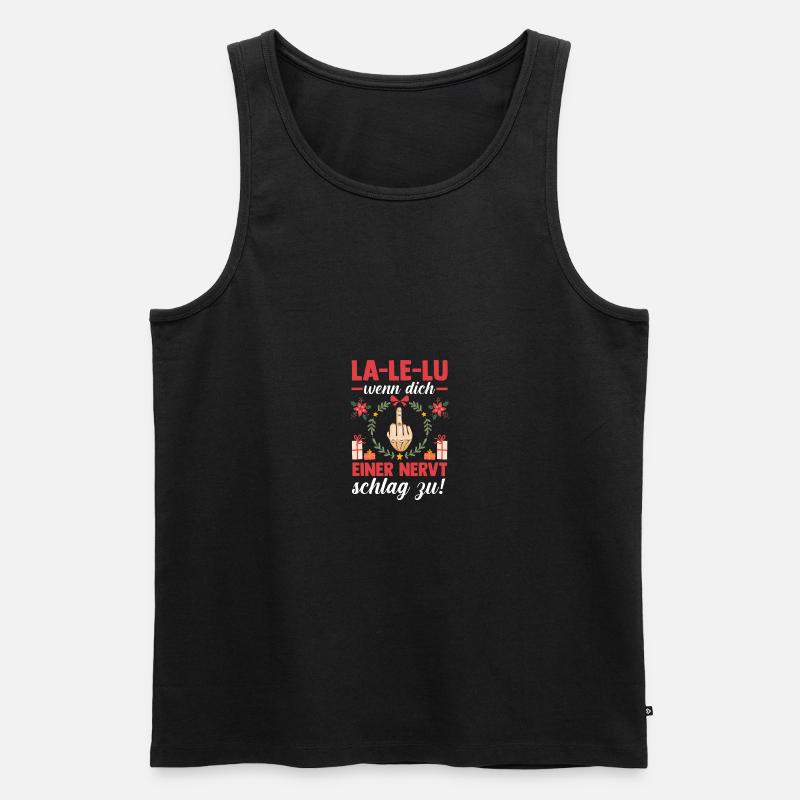 Weihnachtsmann Mittelfinger Weihnachten - Männer Premium Bio Tank Top - Schwarz