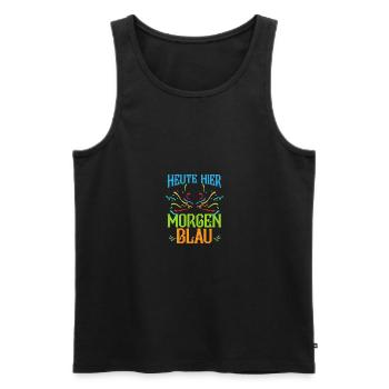 Karnevalskostüm Bier Fasching Karneval - Männer Premium Bio Tank Top - Schwarz - Vorne - Michal (187cm)