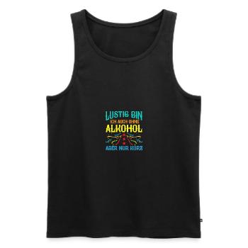 Costume de carnaval Bière Carnaval Carnaval - Débardeur bio Premium Homme - noir - Devant - Michal (187cm)