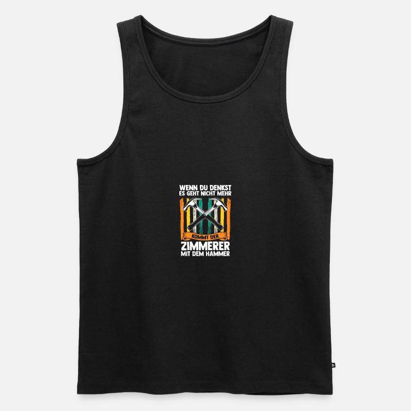 Zimmermann Zimmerer - Männer Premium Bio Tank Top - Schwarz