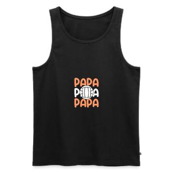 Handballeur, papa, père, handball - Débardeur bio Premium Homme - noir - Devant - AI Model Male 178 light (178cm)