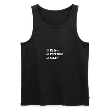Silberne Hochzeit Jubiläum Geschenk - Männer Premium Bio Tank Top - Schwarz - Vorne - Michal (187cm)