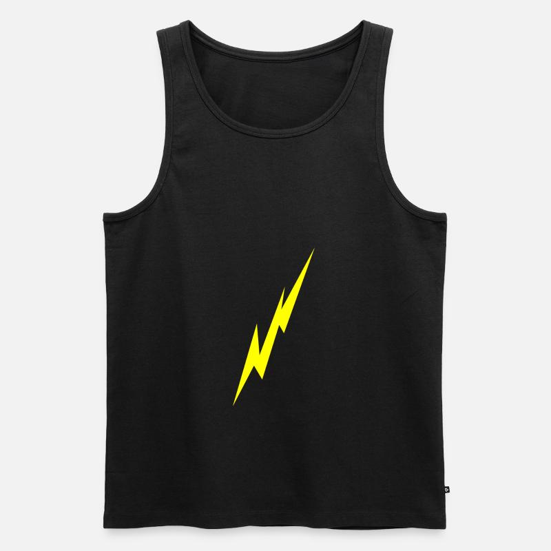 Blitz - Männer Premium Bio Tank Top - Schwarz