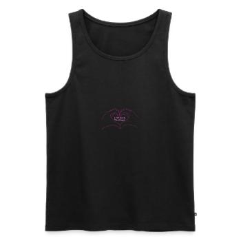 Dyslexia Teacher Dyslexia Gift - Men's Premium Organic Tank Top - black - Front - AI Model Male 178 light (178cm)