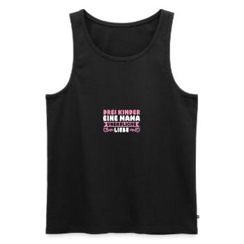 Mama Von 3 Kindern - Männer Premium Bio Tank Top - Schwarz - Vorne - Michal (187cm)