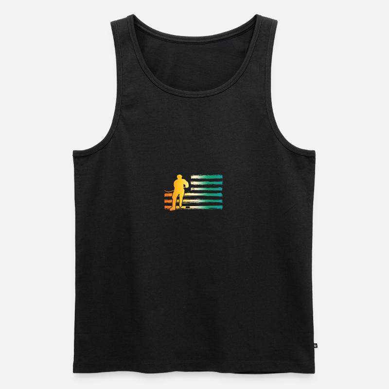 Eishockeyspieler Eishockey - Männer Premium Bio Tank Top - Schwarz