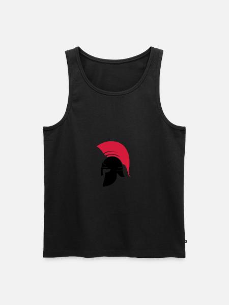 sparta helmet - Men's Premium Organic Tank Top - black