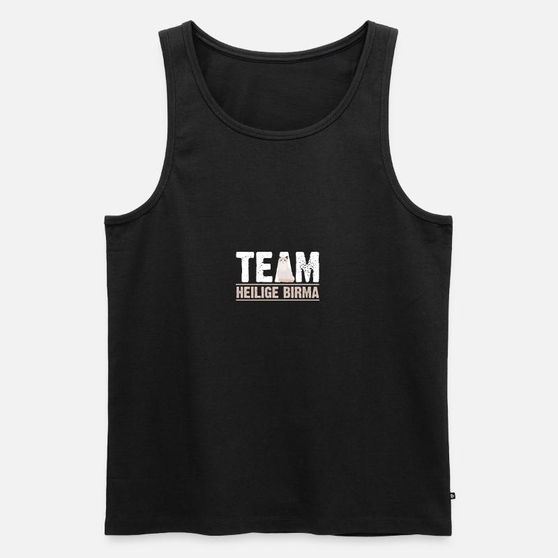 Heilige Birma Katze - Männer Premium Bio Tank Top - Schwarz