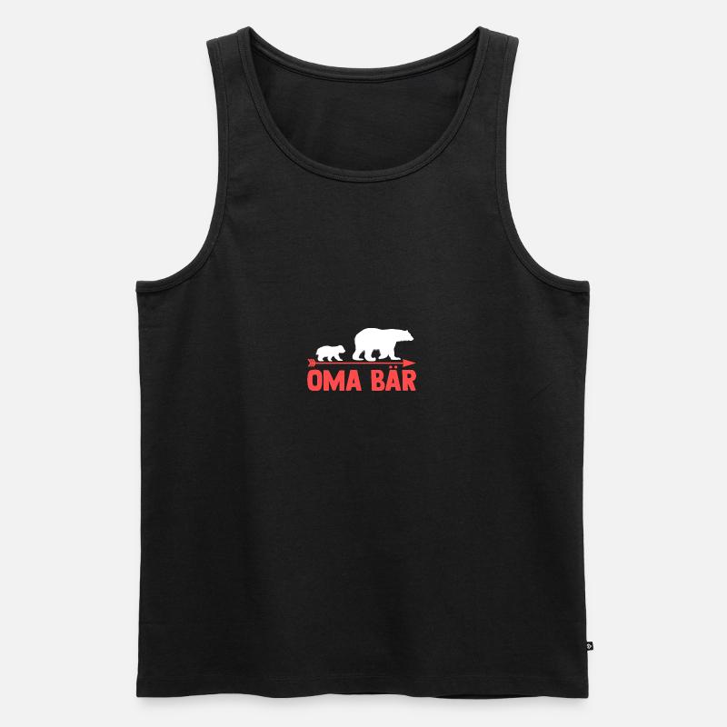 Großmutter Oma Bär - Männer Premium Bio Tank Top - Schwarz