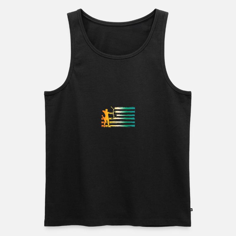 Bogenschütze Bogenschießen - Männer Premium Bio Tank Top - Schwarz