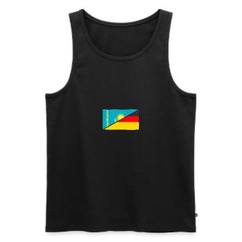 Kasachen Deutschland Kasachstan - Männer Premium Bio Tank Top - Schwarz - Vorne - AI Model Male 178 light (178cm)