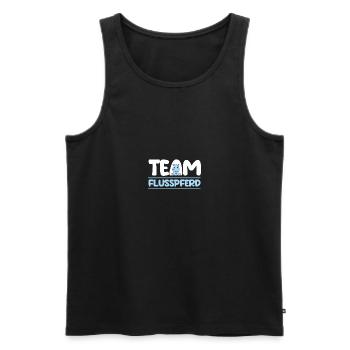 Nilpferd Flusspferd - Männer Premium Bio Tank Top - Schwarz - Vorne - Michal (187cm)