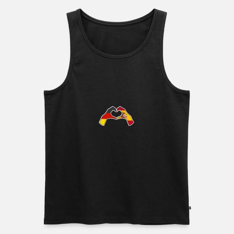 Spanier Deutschland Spanien - Männer Premium Bio Tank Top - Schwarz