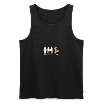 Fahrrad BMX - Männer Premium Bio Tank Top - Schwarz - Vorne - Michal (187cm)