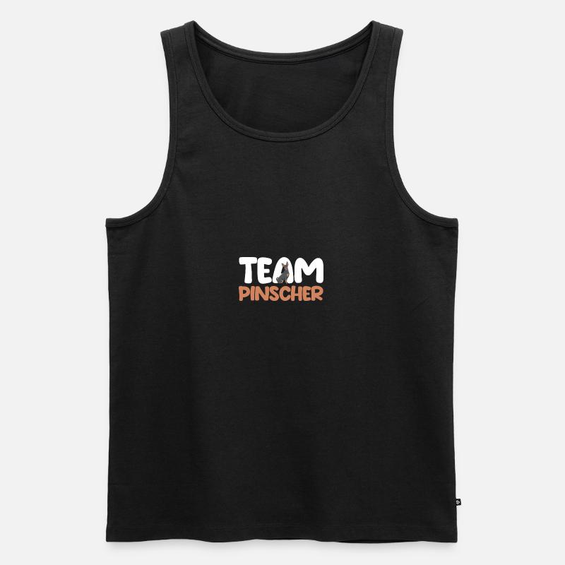 Hund Pinscher - Männer Premium Bio Tank Top - Schwarz