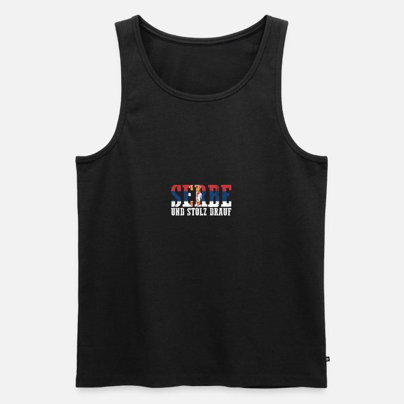 Serben Serbisch Serbien - Männer Premium Bio Tank Top - Schwarz