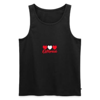 Austrians Austria - Men's Premium Organic Tank Top - black - Front - AI Model Male 178 light (178cm)