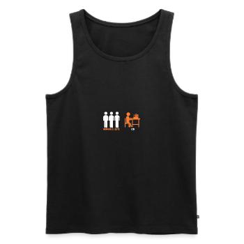 Kaninchen Hase - Männer Premium Bio Tank Top - Schwarz - Vorne - Michal (187cm)