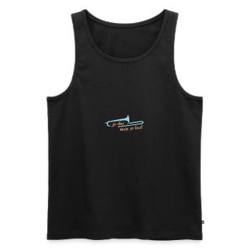 Ja Das Muss So Laut Posaune - Männer Premium Bio Tank Top - Schwarz - Vorne - Michal (187cm)