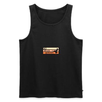 Taubenzüchter Brieftaube Tauben - Männer Premium Bio Tank Top - Schwarz - Vorne - AI Model Male 178 light (178cm)