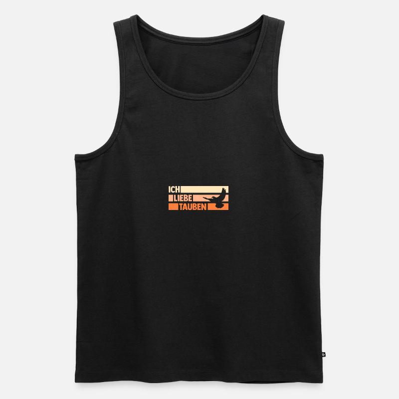 Taubenzüchter Brieftaube Tauben - Männer Premium Bio Tank Top - Schwarz
